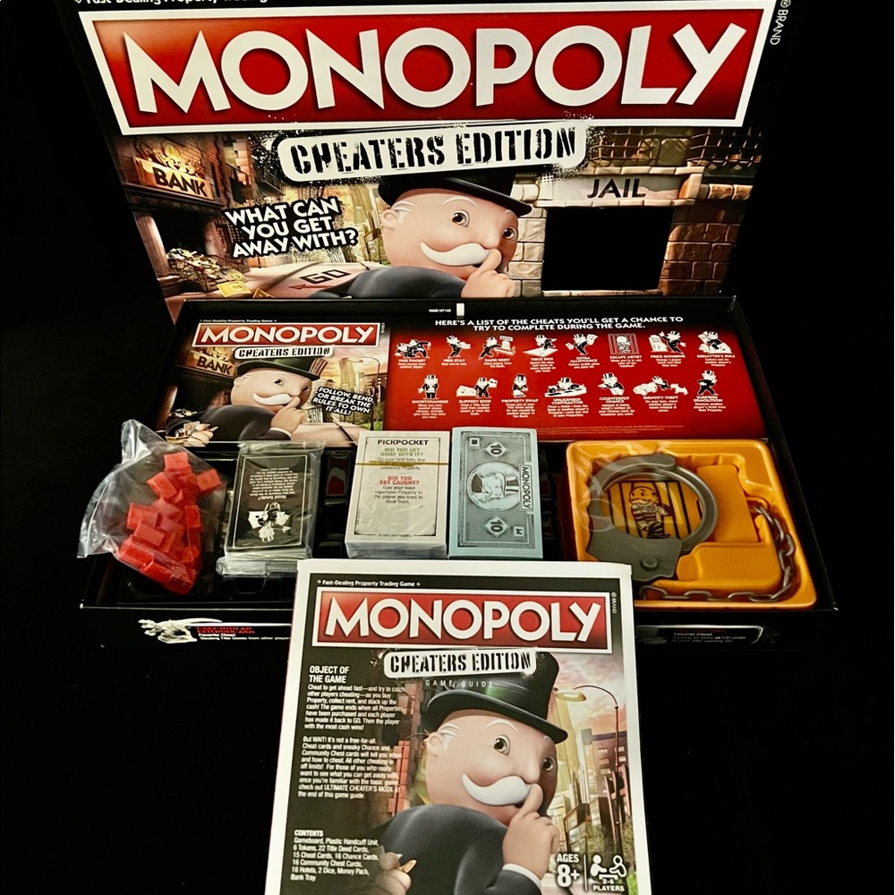 Monopoly Game: Cheaters Edition Hasbro 2-6 players Ages 8+ New